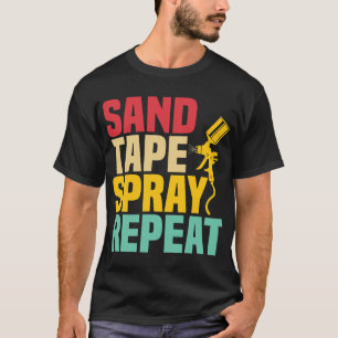 Camiseta Espray de cinta de arena Repita la técnica del pro