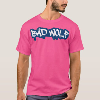 Camiseta Espray De Lobo Malo Pintado En Blanco Para Camiset