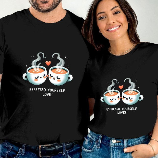 Camiseta Espresso a ti mismo amor Valentine Coffee Heart (Subido por el creador)