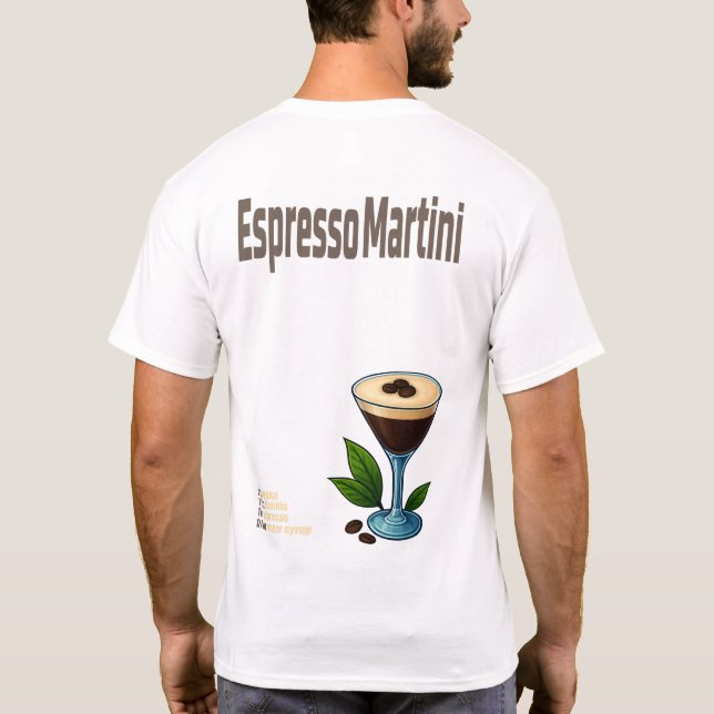 Camiseta Espresso Martini T-Shirt – Bold Coffee Cocktail (Reverso)