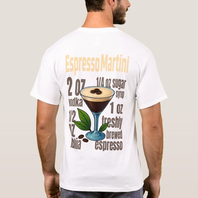 Camiseta Espresso Martini T-Shirt – Bold Coffee Cocktail (Reverso)