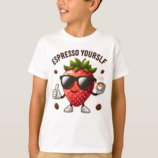 Camiseta Espresso tú mismo al café Max - fresa (Anverso)