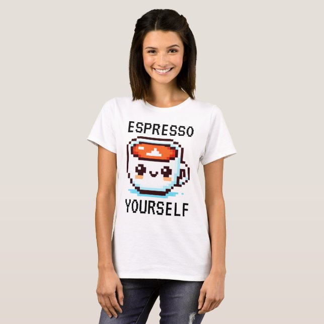 Camiseta Espresso tú mismo - Gracioso diseño de café de art (Anverso completo)
