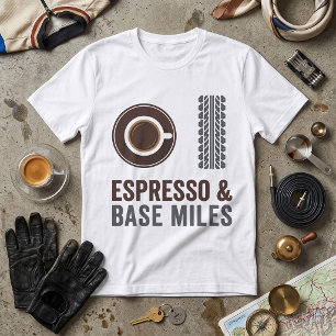 Camiseta Espresso y Millas Base Ciclista Amante del Café