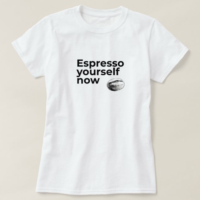 Camiseta Espresso ya mismo café con café (Diseño del anverso)