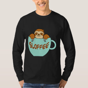 Camiseta Espuma Cuta En Una Taza De Café Latte
