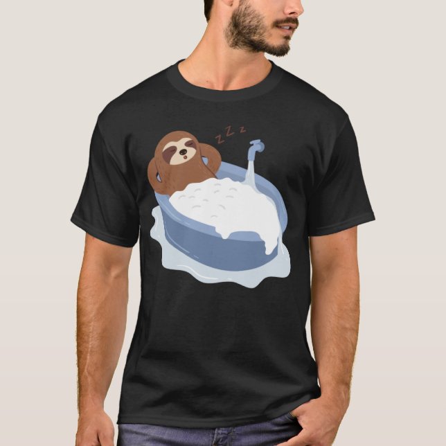 Camiseta Espuma de ducha eslovaca Cute de dormir Cansado La (Anverso)