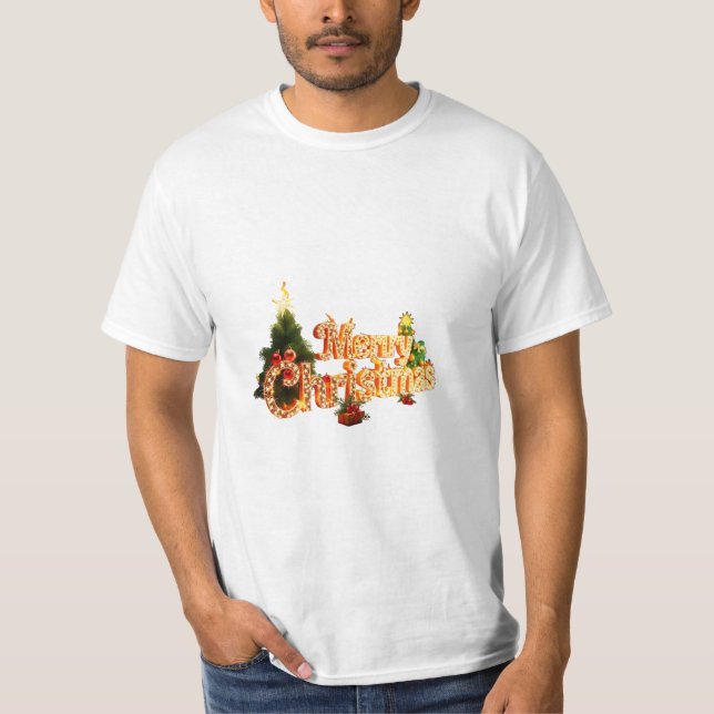 Camiseta Espuma de Navidades dorados - Árbol festivo (Anverso)