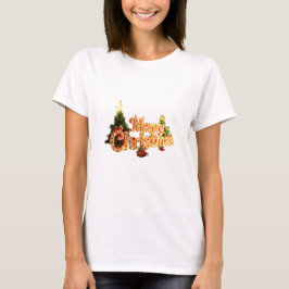 Camiseta Espuma de Navidades dorados - Árbol festivo