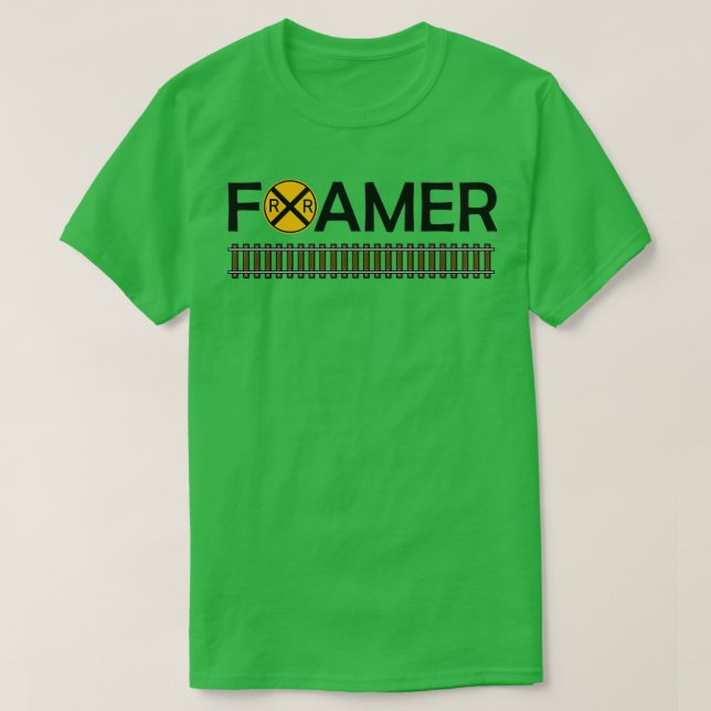 Camiseta Espuma de observación del tren de ferrocarril (Diseño del anverso)