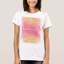 Camiseta Espuma de oro rosa y brillante