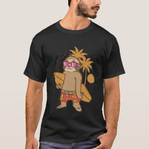 Camiseta Espuma en la playa con pereza en Surfboard