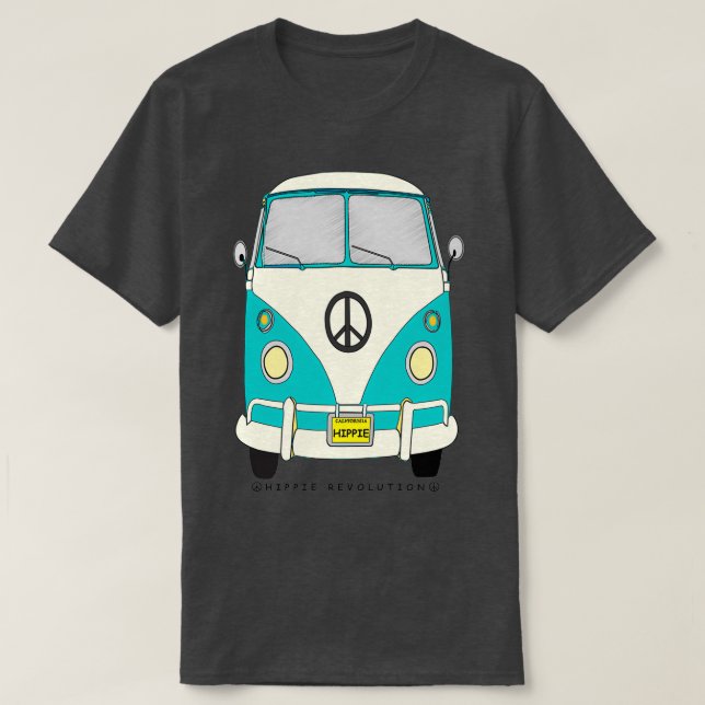 Camiseta Espuma marina de la Revolución Hippie (Diseño del anverso)