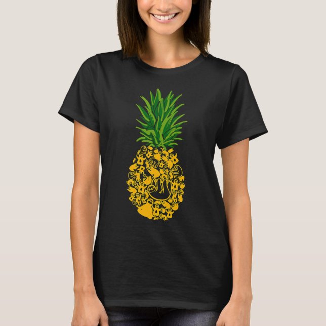 Camiseta Espumas de piña Forma de piña (Anverso)