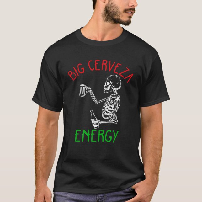 Camiseta Esquele Cinco De Mayo Gran Cerveza Energía Hombres (Anverso)