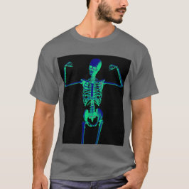 Camiseta esquelética del hombre del hueso