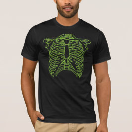 Camiseta esquelética verde