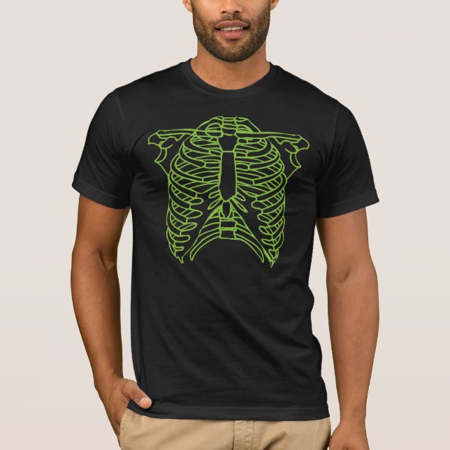 Camiseta esquelética verde (Anverso)