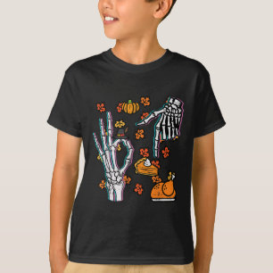 Camiseta Esqueleto 67 Meme Divertido Día de Acción de Graci
