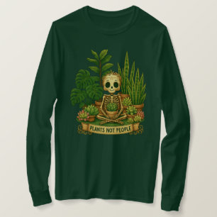 Camiseta Esqueleto Amante de las Plantas   Plantas No Perso