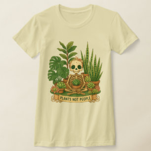 Camiseta Esqueleto Amante de las Plantas Plantas No Perso