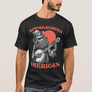 Camiseta Esqueleto americano de los Apalaches tocando el ba