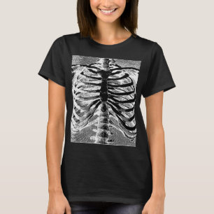Camiseta Esqueleto Antiguo Huesos Torso Cuerpo Halloween