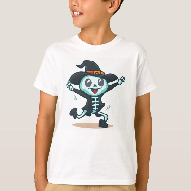 Camiseta Esqueleto bailarín divertido (Anverso)
