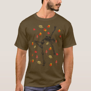 Camiseta Esqueleto bailarín en otoño deja una divertida Hal