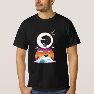 Camiseta Esqueleto balanceándose en una luna