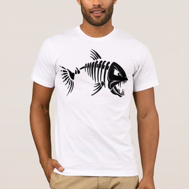 Camiseta Esqueleto básico de Bella Canvas T-Shirt/Fish (Anverso)