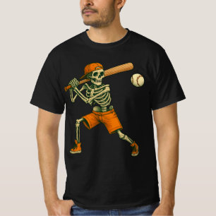 Camiseta Esqueleto bateando béisbol Halloween   Deporte esp