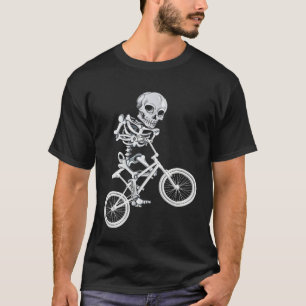 Camiseta Esqueleto BMX  Carreras de BMX Freestyle Halloween