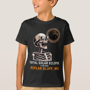 Camiseta Esqueleto Bonito Eclipse Solar Poplar Bluff