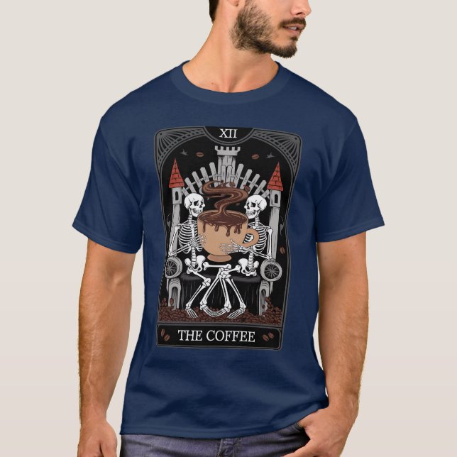 Camiseta Esqueleto Card boy Coffeearot (Anverso)