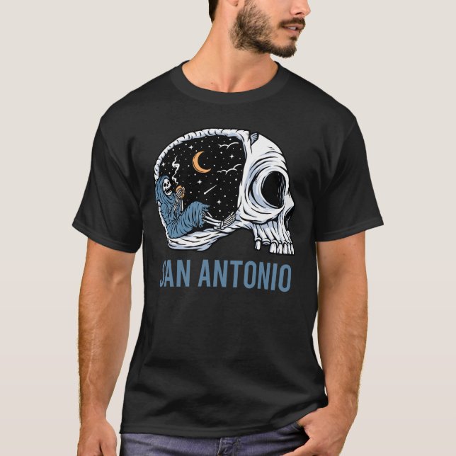 Camiseta Esqueleto chilling - San Antonio (Anverso)