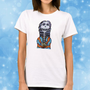 Camiseta Esqueleto Colorido Feliz Día de Muertos