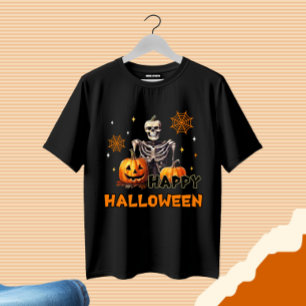 Camiseta Esqueleto con calabazas
