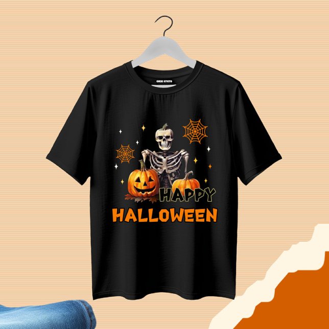Camiseta Esqueleto con calabazas (Subido por el creador)