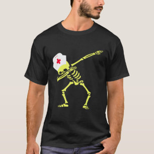 Camiseta Esqueleto con Dabbing Enfermera Radioactiva Disfra