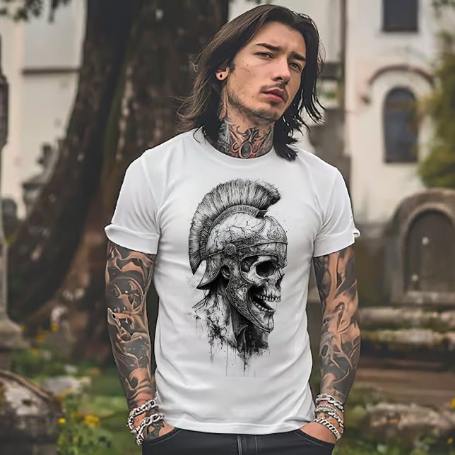 Camiseta Esqueleto con un casco romano (Subido por el creador)