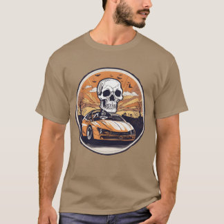 Camiseta Esqueleto conduciendo un coche genial Esqueleto ge