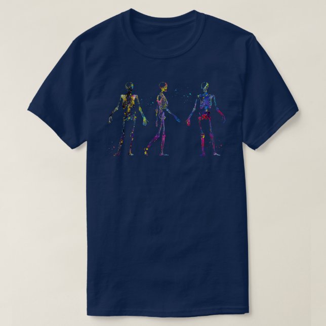 Camiseta Esqueleto corporal humano 1 (Diseño del anverso)