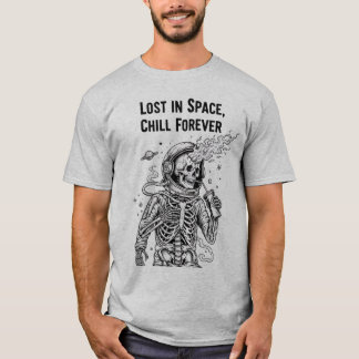 Camiseta Esqueleto Cósmico Astronauta Bebiendo Refresco | S