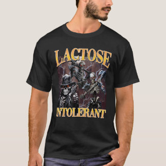 Camiseta Esqueleto crónico intolerante a la lactosa