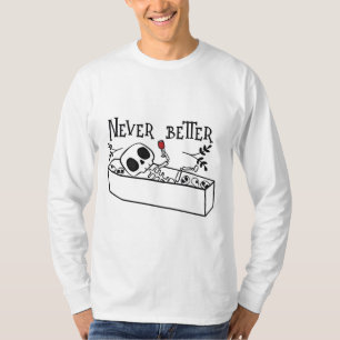 Camiseta Esqueleto de ataúd relajante