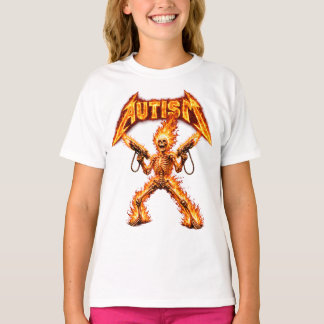 Camiseta Esqueleto de autismo divertido meme específico cur