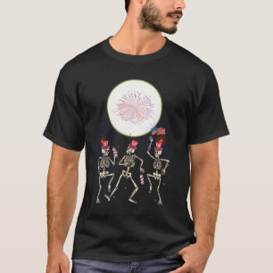 Camiseta Esqueleto De Baile 4 De Julio