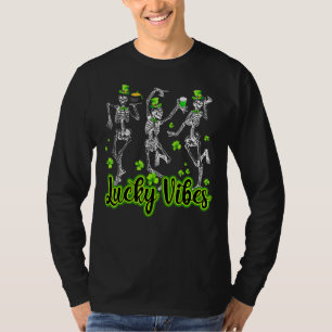 Camiseta Esqueleto de baile irlandés Lucky Vibes St Patrick