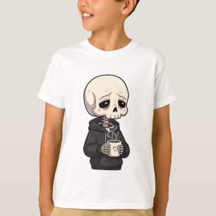 Camiseta Esqueleto de café acogedor para niños